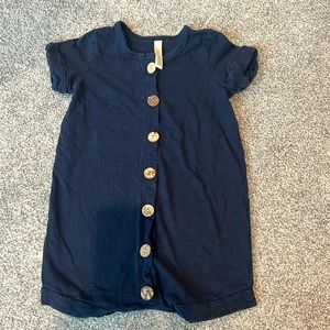 Navy childhood romper